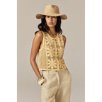 Prestige Striped Raffia Crochet Fedora