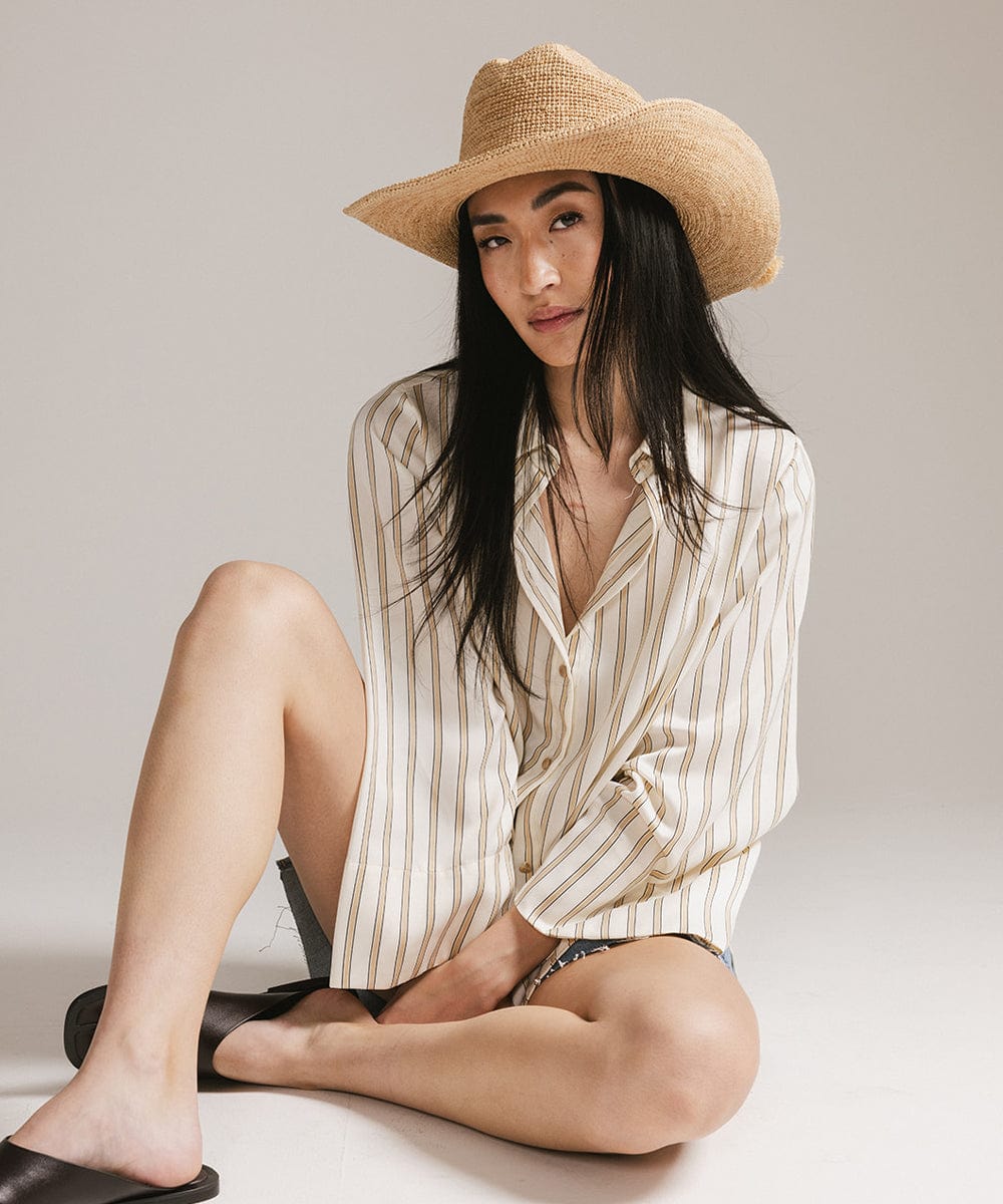 Fable Packable Raffia Cowboy Hat