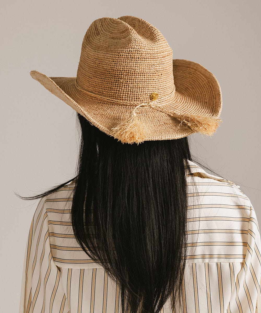 Fable Packable Raffia Cowboy Hat