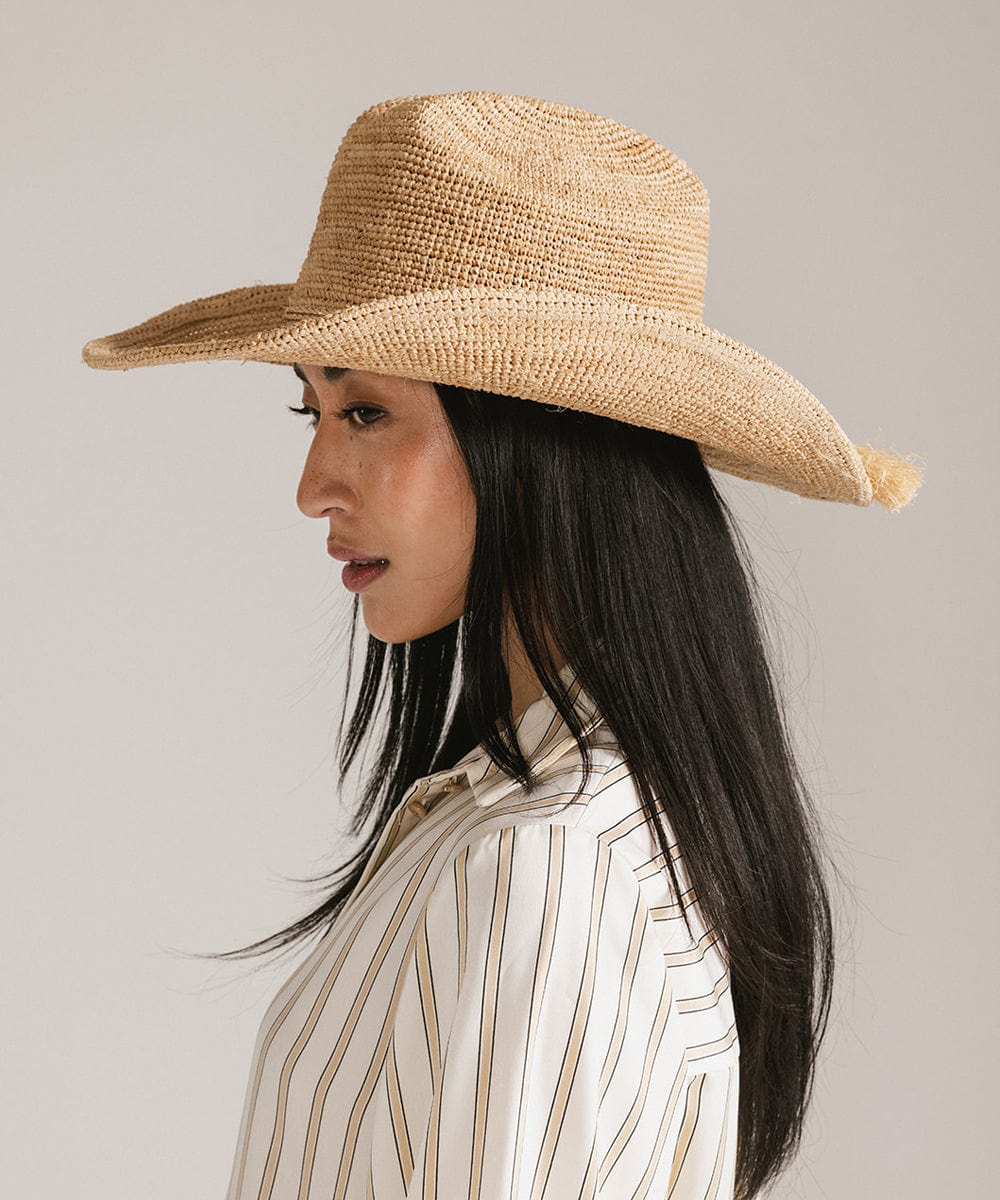 Fable Packable Raffia Cowboy Hat