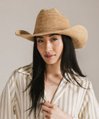 Fable Packable Raffia Cowboy Hat
