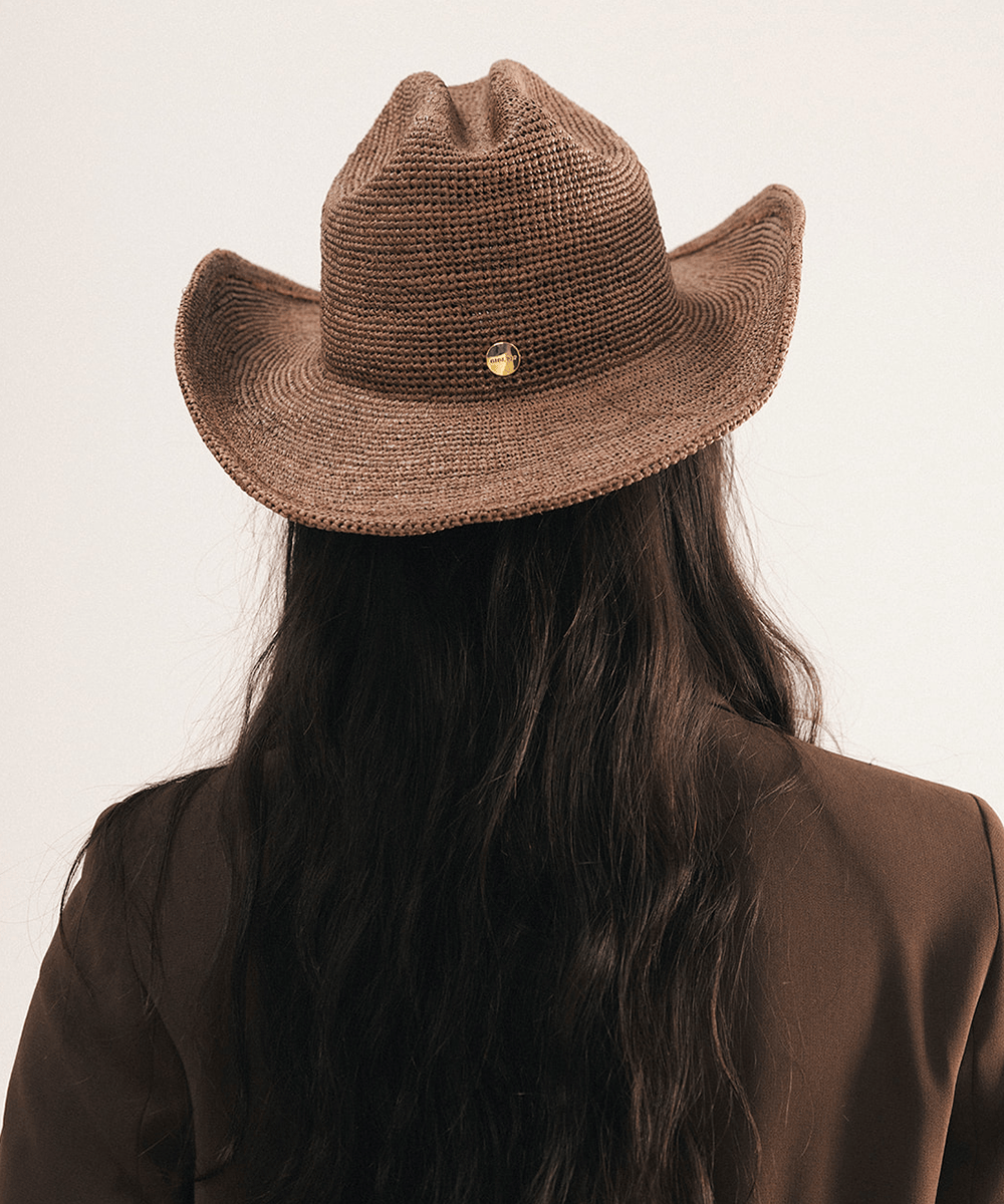 Fable Packable Raffia Cowboy Hat