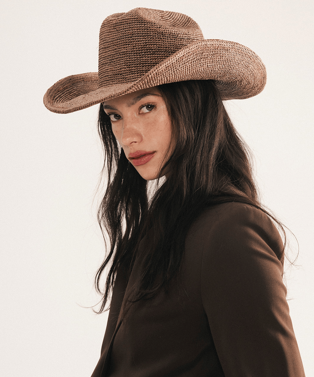 Fable Packable Raffia Cowboy Hat