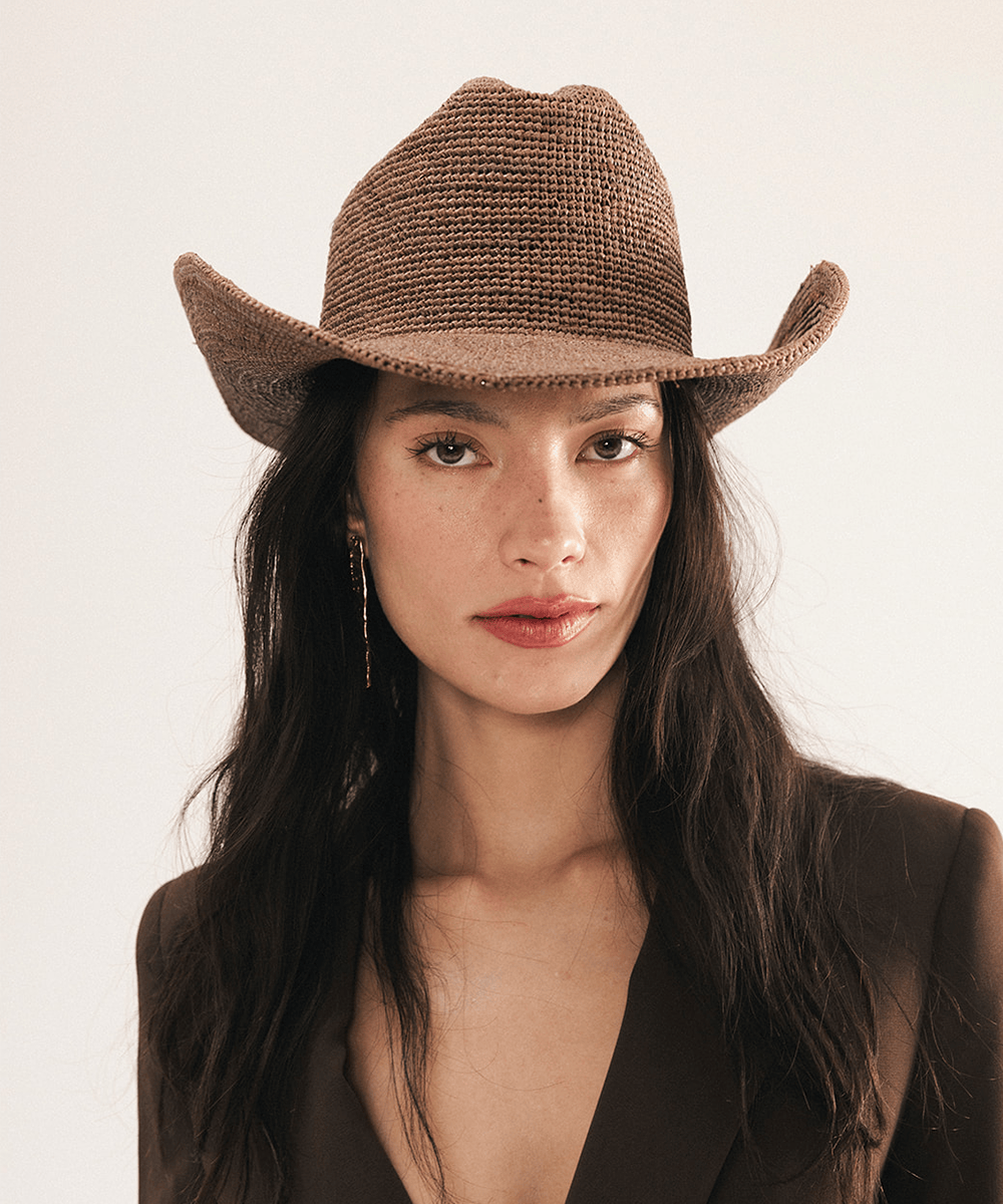 Fable Packable Raffia Cowboy Hat